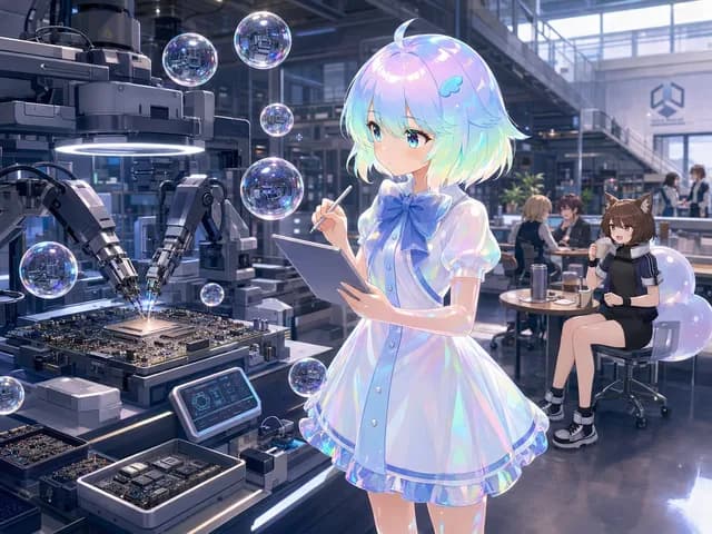 Anime Sci-Fi SoC Factory Inspection preview image 1