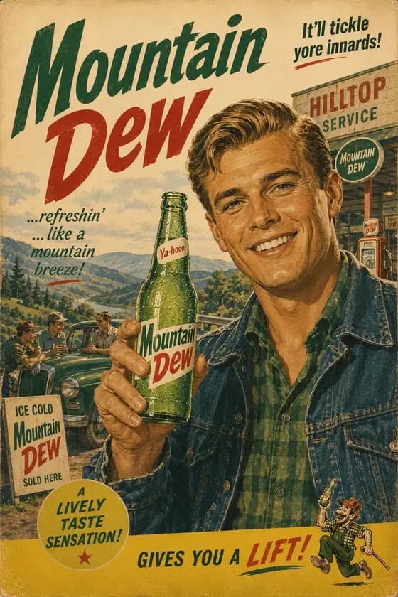 1960s Retro Advertising Poster preview image 1