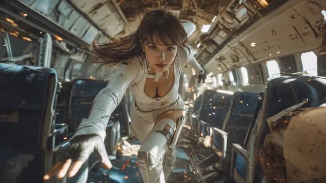 Cinematic Sci-Fi Girl Action Scene preview image 1