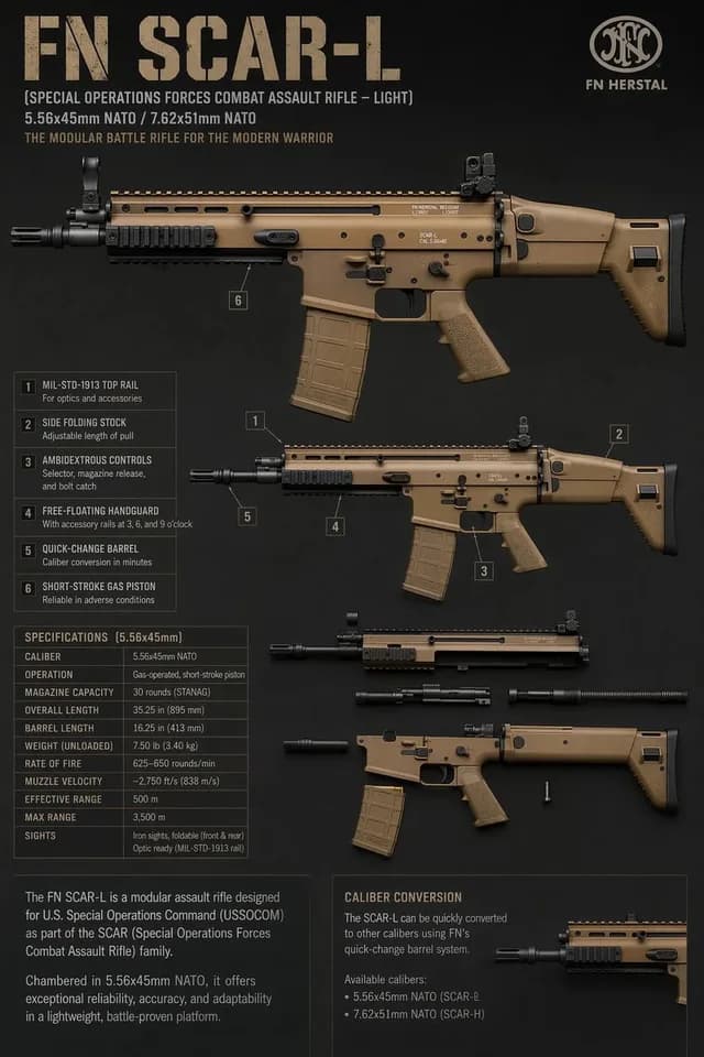 FN SCAR-L Tactical Spec Sheet preview image 1
