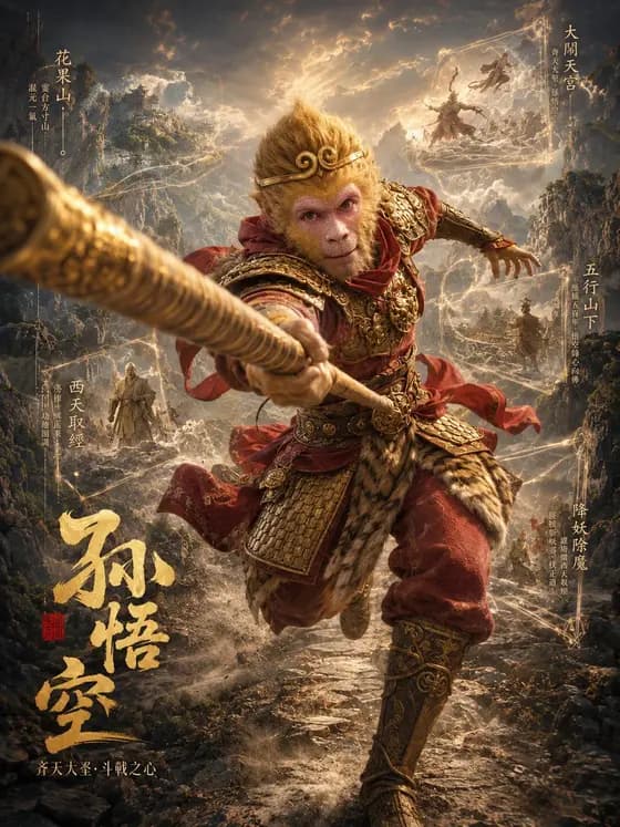 Sun Wukong Epic Fantasy Poster preview image 1
