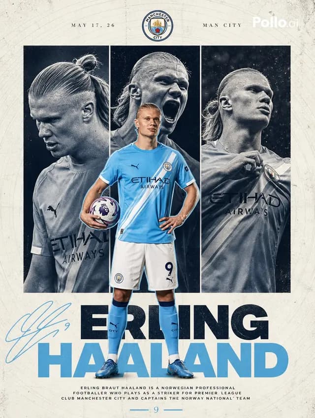 Manchester City Haaland Poster preview image 1