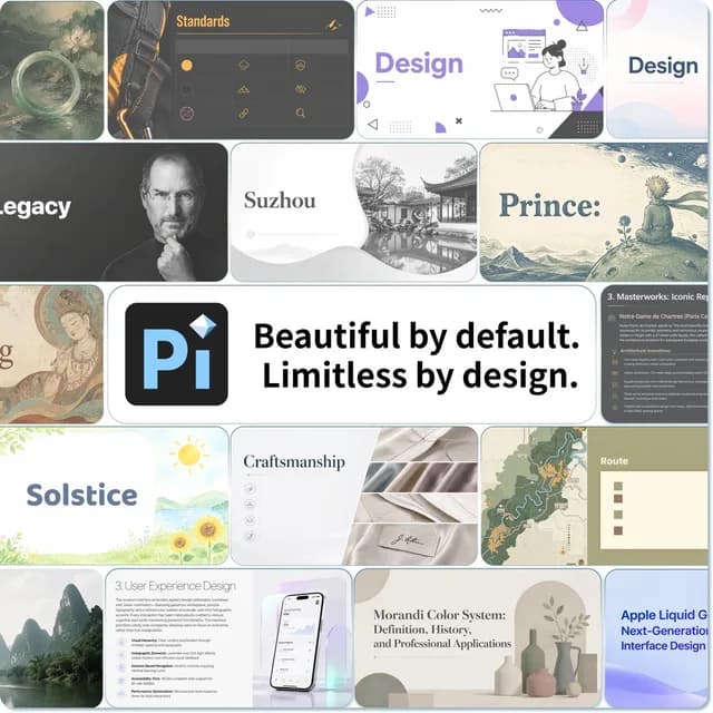 Pi Presentation Template Collage preview image 1