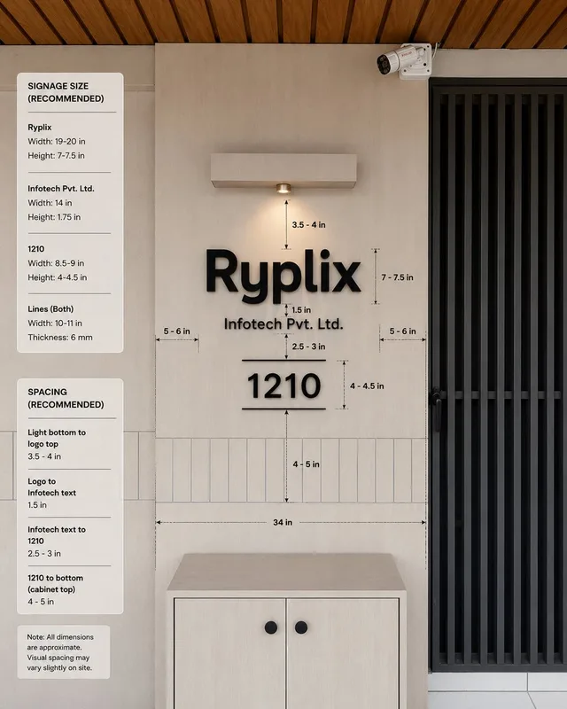 Office Signage Dimension Mockup preview image 1