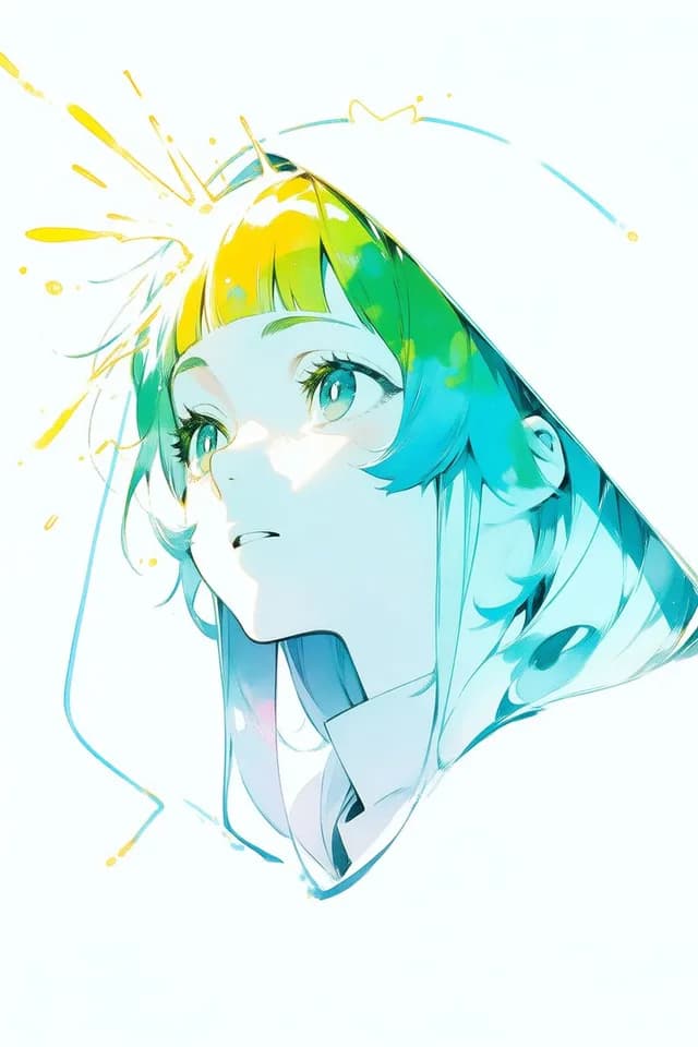 Abstract Aqua Anime Poster preview image 1