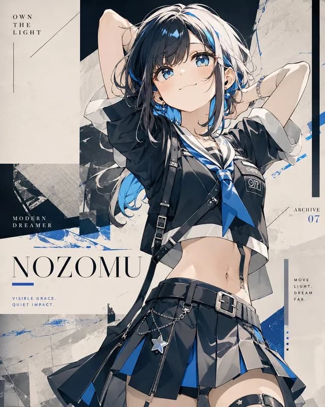 Anime Fashion Poster Nozomu preview image 1
