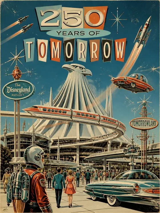 Tomorrowland Retro Streetwear Illustration preview image 1