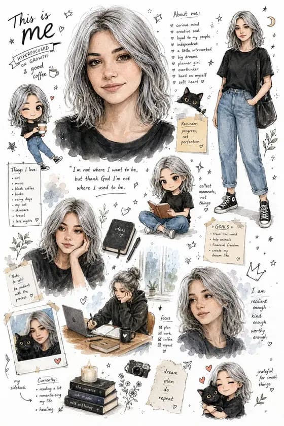 Illustrated Personal Sketchbook Infographic preview image 1