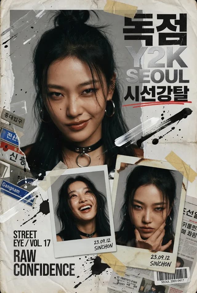 Y2K Korean Street Editorial Collage preview image 1