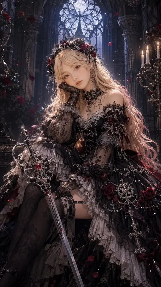 Elegant Gothic Lolita Character Transformation preview image 1