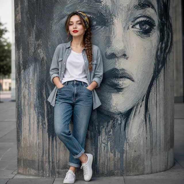 Fashion Mural Editorial Portrait preview image 1