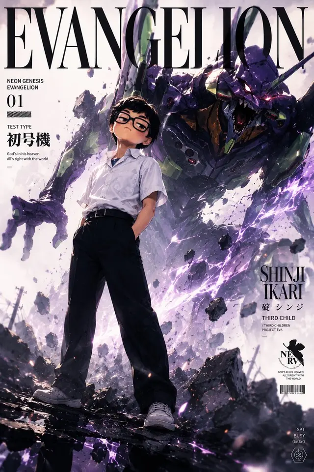 Evangelion Anime Magazine Cover preview image 1