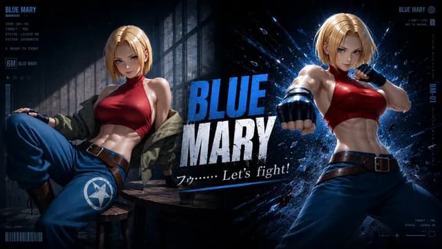 Blue Mary Fighting Game Poster preview image 1