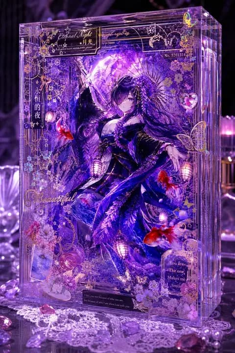 Luxury Purple Anime Acrylic Block preview image 1