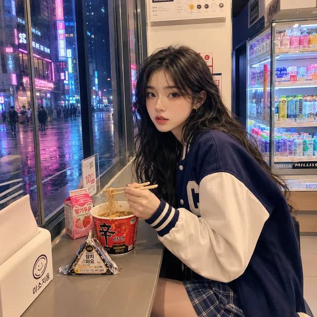 Korean Girl Convenience Store Photography preview image 1