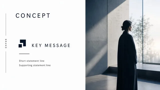 Minimal Luxury Brand Concept Slide preview image 1