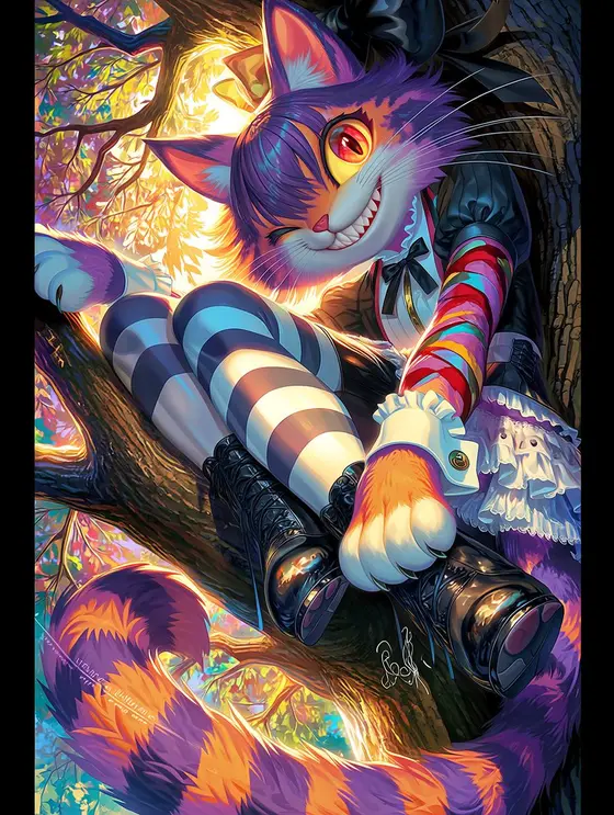 Dark Pop Cheshire Cat Girl preview image 1