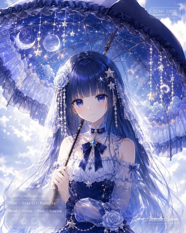 Celestial Anime Umbrella Portrait preview image 1