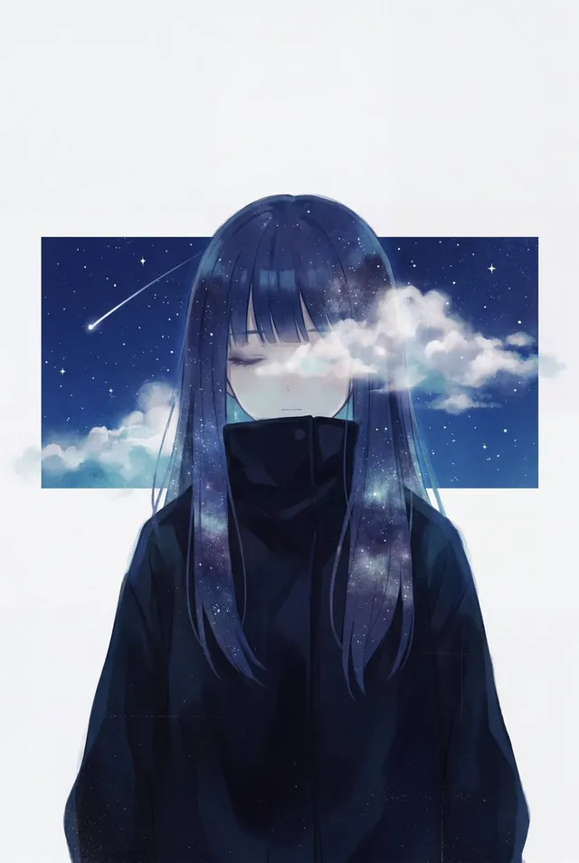 Minimalist Melancholic Cosmic Anime preview image 1