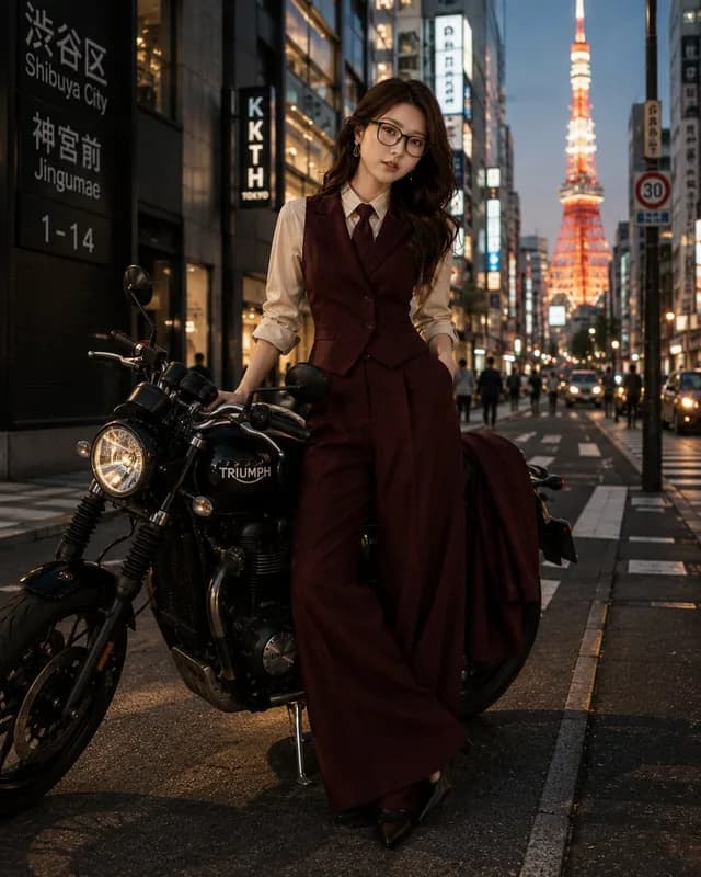 Tokyo Blue Hour Motorcycle Editorial preview image 1