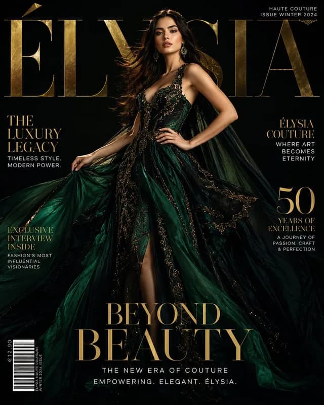 Luxury Fashion Magazine Cover preview image 1