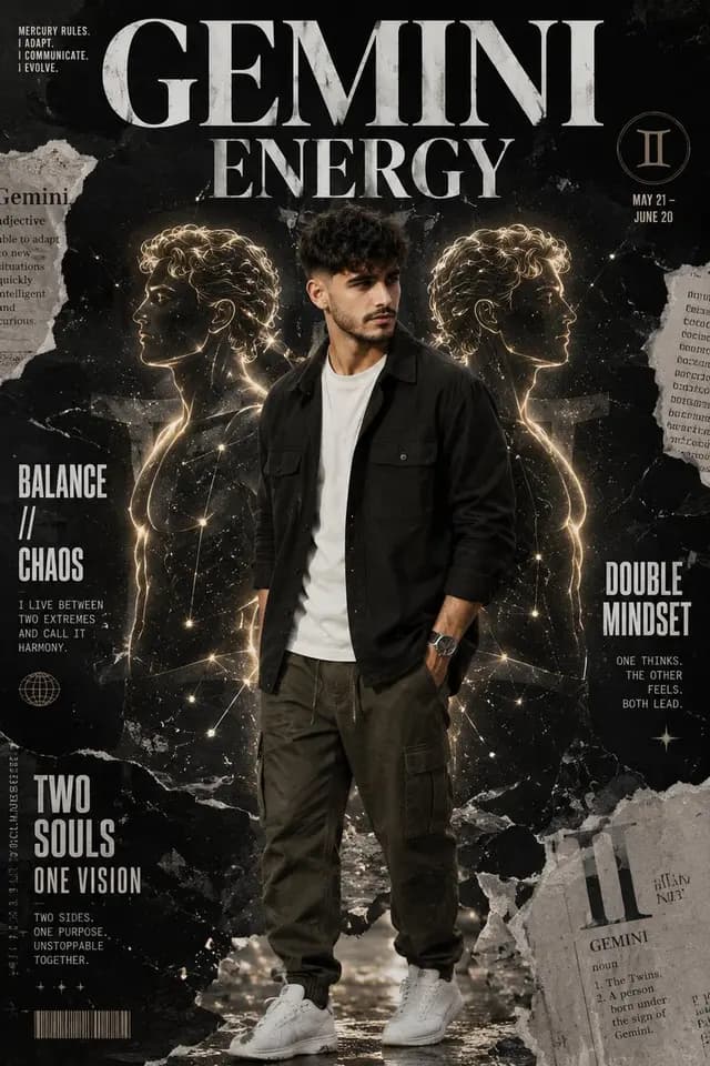 Ultra-Realistic Zodiac Editorial Poster preview image 1