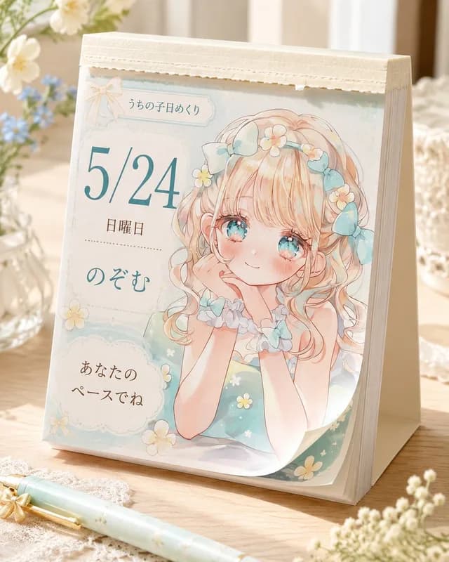 Cute Daily Anime Desk Calendar preview image 1
