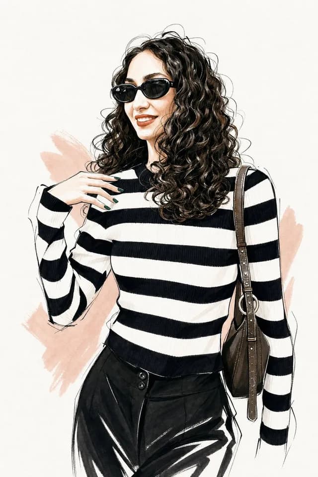 Vogue Style Fashion Illustration Sketch preview image 1