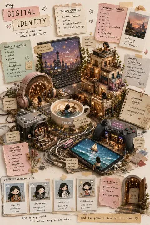 Gen Z Poetic Miniature Collage preview image 1