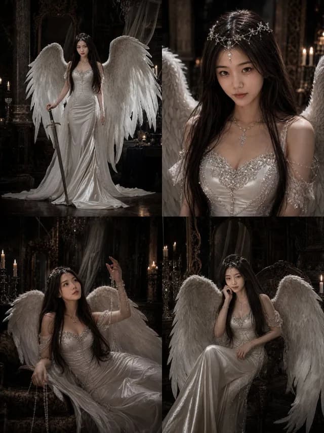 Gothic Angel Studio Portrait preview image 1