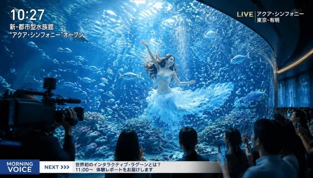 Futuristic Aquarium Mermaid Scene preview image 1