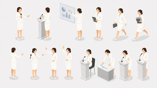 Isometric Presenter Pose Sheet preview image 1