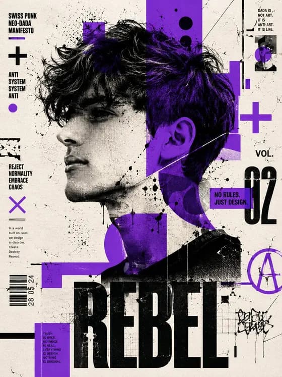 Swiss Punk Editorial Poster preview image 1