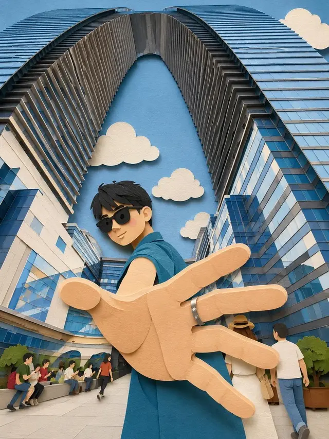 Whimsical Paper-Cut Travel Illustration preview image 1