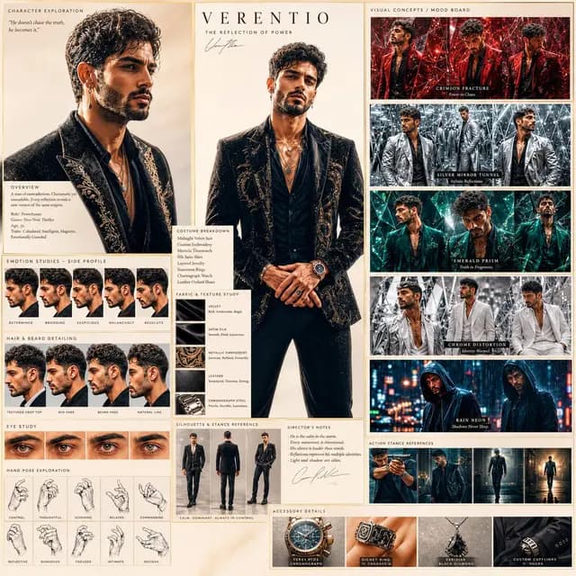 Neo-Noir Character Exploration Sheet preview image 1