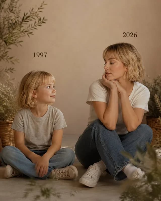 Past vs Present Portrait preview image 1