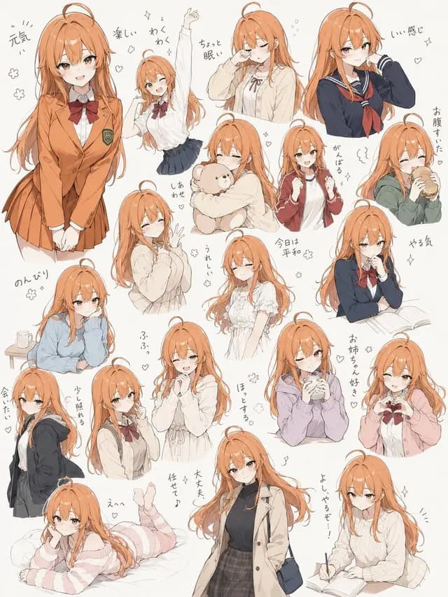 Hand-Drawn Character Sticker Sheet Prompt preview image 1