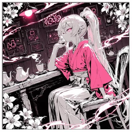 Cyberpunk Kimono Tea Room preview image 1