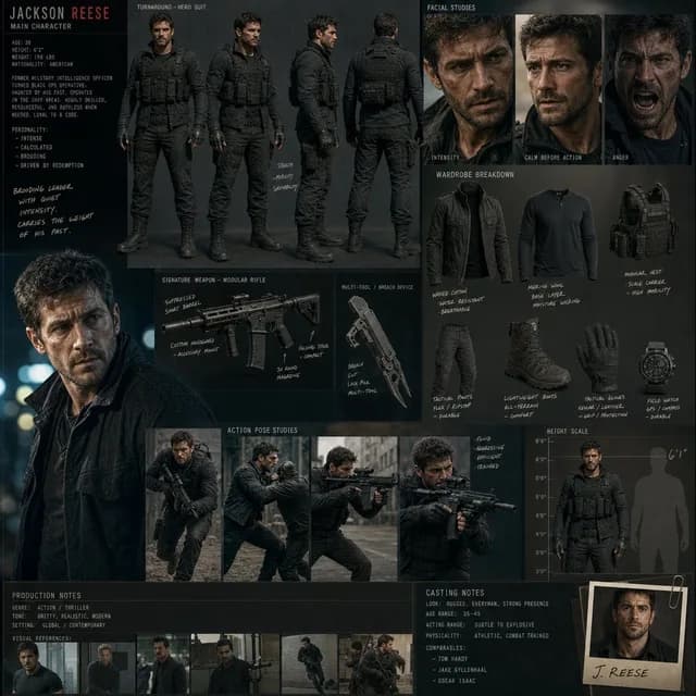 Hollywood Action Film Character Board preview image 1