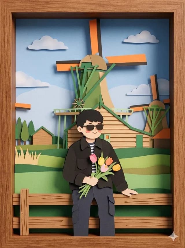 Paper-cut Layered Illustration Style preview image 1