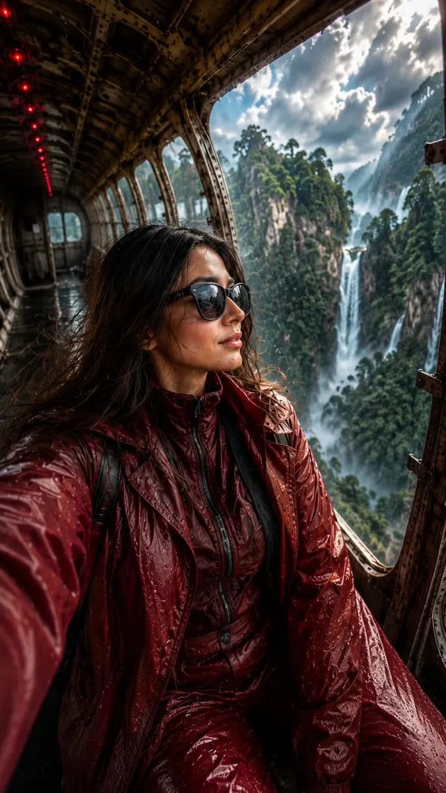 Abandoned Airplane Jungle Selfie preview image 1