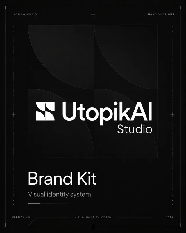 Monochrome AI Studio Brand Kit Cover preview image 1