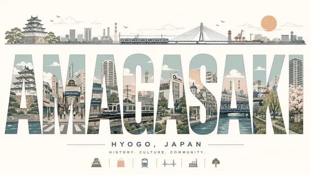 Retro Amagasaki Travel Poster preview image 1