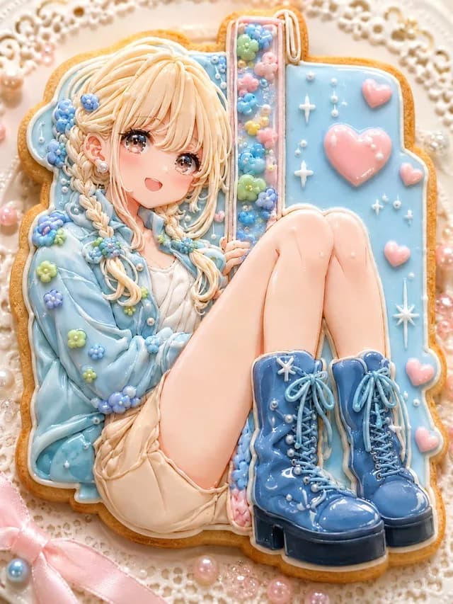 Kawaii Anime Icing Cookie preview image 1