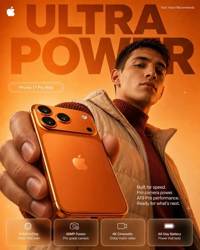 Orange Ultra Power iPhone Ad Poster preview image 1
