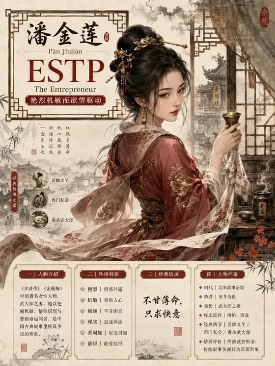 Classical Character MBTI Infographic Poster preview image 1