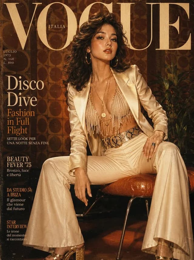 Retro 1970s Editorial Magazine Cover preview image 1