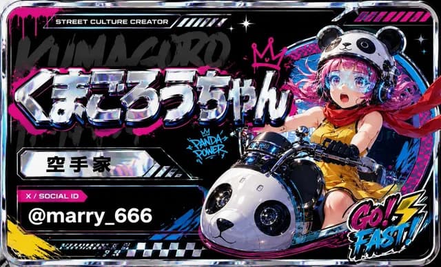 Cyberpunk Panda Creator Card preview image 1