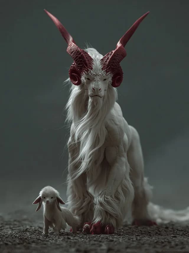 White Horned Fantasy Guardian preview image 1