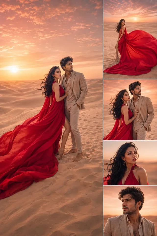 Luxury Desert Fashion Magazine Layout preview image 1